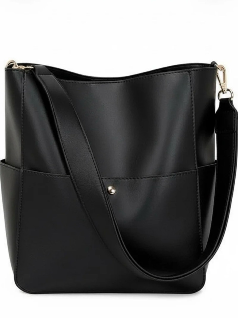Bucket Purses for Women Designer PU Leather Bucket Bags With 2 Adjustable Straps